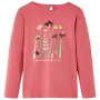 Детска тениска с дълъг ръкав, старо розово, 104（SKU:13610, снимка 1 - Детски тениски и потници - 44697215