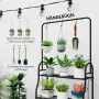 Етажерка за цветя Outsunny, 3-етажна етажерка за растения с висящи куки, снимка 9