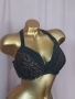 Ulla Popken 90 D Бял и черен дантелен сутиен , снимка 2