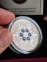 Сребърна монета снежинка с Танзанит, снимка 4