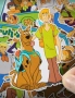 45 бр Скуби Ду Scooby Doo самозалепващи лепенки стикери украса декор картонена торта ръчна изработка, снимка 4
