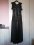 DOLCE DOMENICA уникална дълга рокля #пайети #мрежа #размер М, снимка 1 - Рокли - 29649077