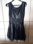 Черна дамска рокля, наподобяваща кожа , снимка 1