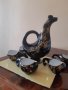 Рядка находка. Винтидж комплект от 5 чаши и стомна  Black Ceramic , снимка 3