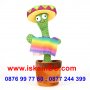 Пеещ танцуващ и повтарящ плюшен кактус в саксия играчка за деца  - код 3698, снимка 13