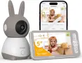 Бебефон с камера и монитор ieGeek 2K 3MP 5-инчов WiFi видео бебефон с PTZ 360 , снимка 1