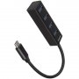 USB Хъб Type C USB3.2 Axagon HUE-M1C 4 USB Порта Черен, Метален Разклонител