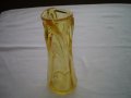 Ретро ЖЪЛТА ВАЗА КРИСТАЛНО СТЪКЛО , снимка 4