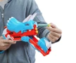 NERF DinoSquad Tricera бластер, 3-стрелковидна чупеща се цев, 12 Nerf стрелички, държач за стрели, снимка 5