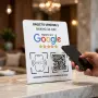Табела (бяла) Google Review с NFC Tag и QR code BG, снимка 3