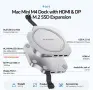 PULWTOP BD240D Dock за Mac mini M4/M4 Pro 2024 – DP 4K 144Hz, HDMI 4K 60Hz, M.2 NVMe до 4TB, снимка 2