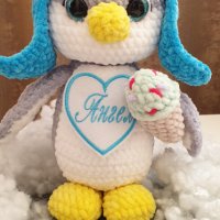 Декоративно пингвинче с бродирано име , снимка 4 - Плюшени играчки - 38025070
