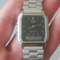 Ретро часовник CASIO AQ - 230. Japan. Vintage. Dual time. Ana-digi , снимка 2 - Мъжки - 42625295