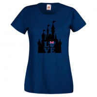 Дамска тениска Minnie Love Disney Castle Подарък,Изненада,Рожден ден,, снимка 6 - Тениски - 36530274