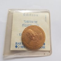 Позлатена юбилейна монета на Kaiser Wilhelm I, снимка 1 - Нумизматика и бонистика - 33958546