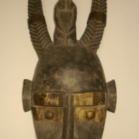 Африканска маска от Нигерия, снимка 7 - Колекции - 31619128