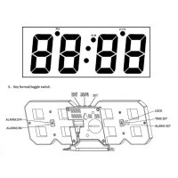 3D настолен часовник с аларма и термометър, снимка 8 - Стенни часовници - 33981862