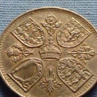 Монета 5 шилинга 1953г. Великобритания Коронацията на Елизабет втора 40426, снимка 2 - Нумизматика и бонистика - 42711890