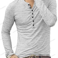 Нова модна мъжка тениска с дълги ръкави, 5цвята - 023, снимка 3 - Тениски - 40850808