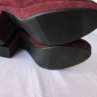 ЕСТЕСТВЕНА КОЖА на  VAGABOND цвят тъмно червен - бордо, снимка 3 - Дамски обувки на ток - 31024505