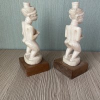 Двойка статуетки слонова кост, снимка 5 - Колекции - 35447439