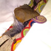 Кукерска маска с камбанка-височина 59см, снимка 5 - Декорация за дома - 29501517