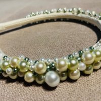 Нежна диадема от перли , снимка 18 - Полиране - 41396011