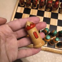 Рядък дървен шах матрьошки РЪЧНА ИЗРАБОТКА, снимка 7 - Шах и табла - 31641822