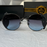 Dita 2023 мъжки дамски слънчеви очила кръгли с кожа 3 цвята, снимка 5 - Слънчеви и диоптрични очила - 44749914