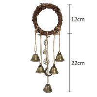 Домашен декор Венец Ръчно изработени магически камбани за позитивност и богатство, снимка 3 - Декорация за дома - 44763928