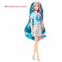 Кукла Barbie - Игрален комплект: Блестяща дълга коса Barbie GHN04, снимка 3 - Кукли - 36934358