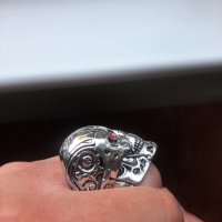 Нов мъжки пръстен Terminator exoskeleton, нов, снимка 3 - Пръстени - 36966788