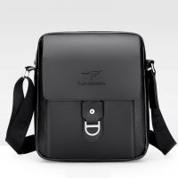 Стилна мъжка ръчна кожена чанта черна; модел №2, снимка 1 - Чанти - 37985526