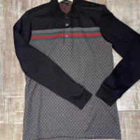 Нов уникален 100% памук памучен  оригинален тънък пуловер GUCCI Cucci Гучи, снимка 9 - Блузи - 42866830