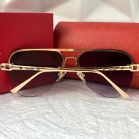 Cartier 2023 мъжки слънчеви очила авиатор унисекс дамски слънчеви очила, снимка 12 - Слънчеви и диоптрични очила - 42854105