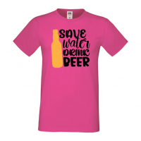 Мъжка тениска Save Water Drink Beer 5,Бира,Бирфест,Beerfest,Подарък,Изненада,Рожден Ден, снимка 7 - Тениски - 36387465