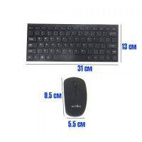 Безжична водоустойчива клавиатура и мишка Weibo WB-8068, снимка 2 - Клавиатури и мишки - 39301044