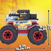 Конструктор Hot Wheels MEGA Monster Trucks - Bone Shaker - бъги / 194 части, снимка 4 - Конструктори - 42635469