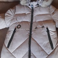 Бежово дамско палто, снимка 1 - Палта, манта - 39969498