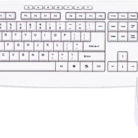 Комбинирана безжична клавиатура и мишка Bornd M610 (бяла), снимка 1 - Клавиатури и мишки - 40000428