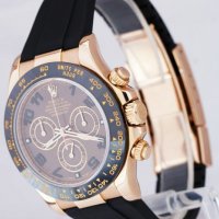 Луксозен часовник Rolex Daytona Cosmograph 18K Rose Gold Arabic Rubber 40 mm., снимка 5 - Мъжки - 32140770