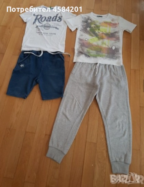 Детски дрешки: блузки GANT,Benetton и долнища Next,H&M за 10 г.момче, снимка 1