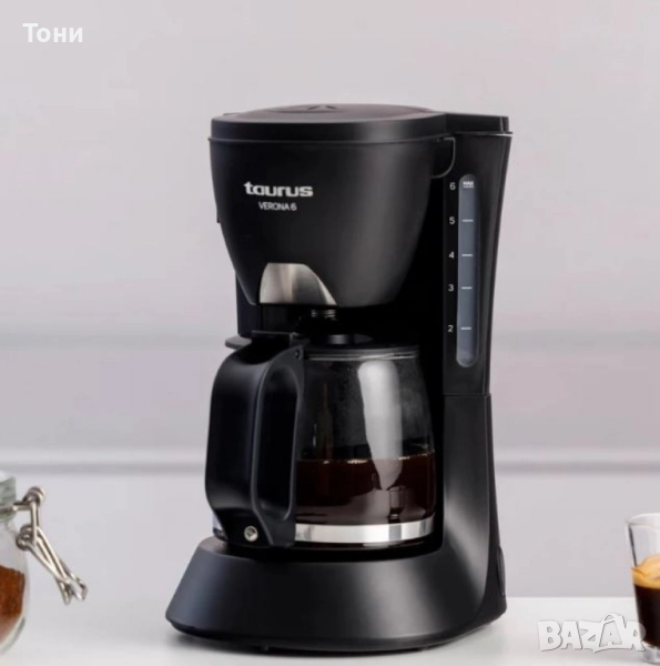 Кафемашина Taurus VERONA 6 – 600W, 6 чаши, анти-капково, филтър за многократна употреба, снимка 1