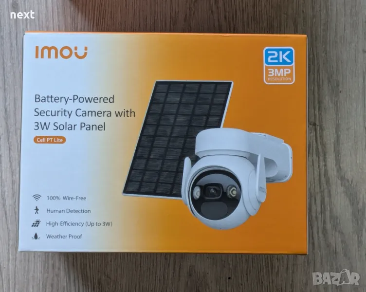 Безжична външна Wi-Fi камера Dahua IMOU Cell PT Lite с батерия и соларен панел + Гаранция 24 месеца, снимка 1