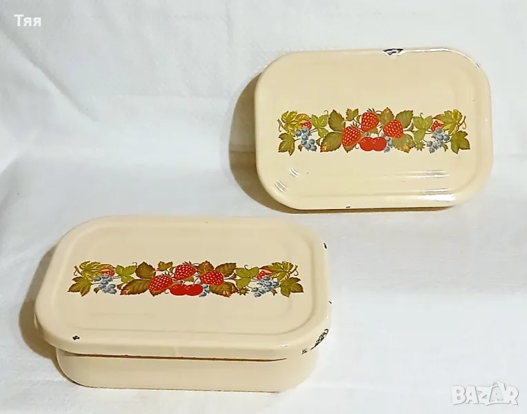 Емайлирани кутии с капак , снимка 1