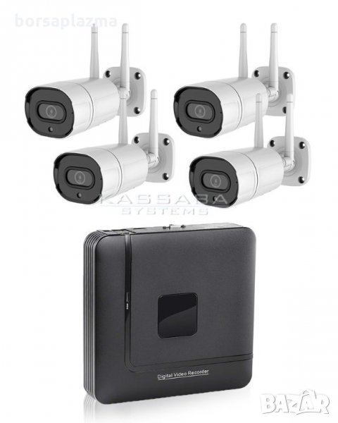 Wi-Fi комплект за видеонаблюдение Dahua NVR1104HS + 4 камери IPC-G22 Imou, снимка 1