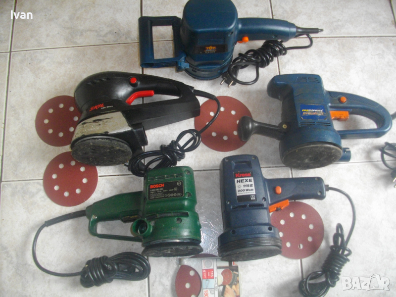 Bosch-Kress-Skil-Top Craft-Nu Power-430W-420W-380W-200W-190W-Кръгъл Ексцентър Виброшлайф-Швейц/Герм, снимка 1