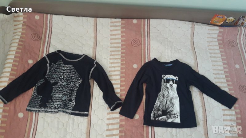 Памучни блузи за ръст 92 см, 2 броя, снимка 1