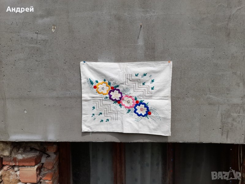 Старинна бродирана калъфка за възглавница #151, снимка 1
