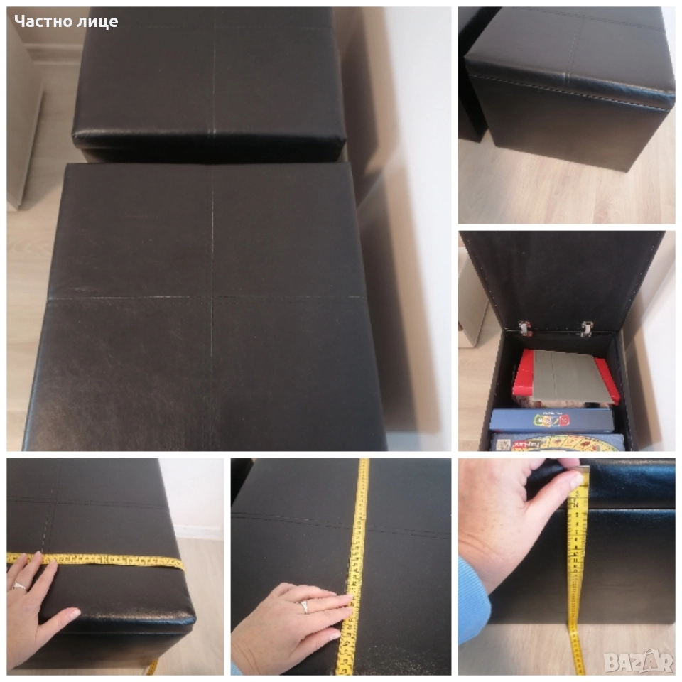 Разпродажба! Като нови кожени табуретки , снимка 1